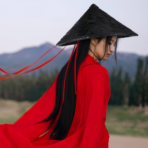 Um Chapéu De Palha, Chapéu De Bambu Japonês