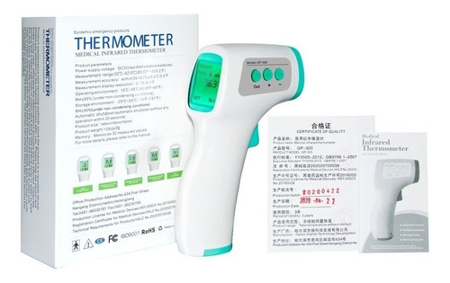 Imagen 3 de 3 de Termómetro Laser Infrarrojo Para Humanos A Distancia Enstock