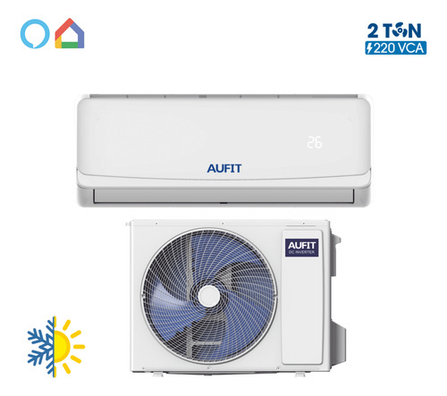 Minisplit Wifi Inverter Frío Y Calor 220v 2 Toneladas Blanco