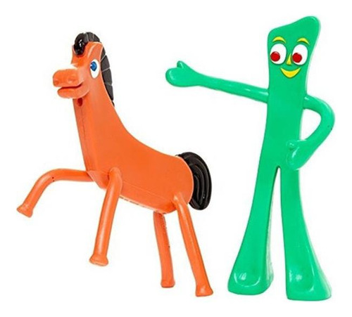 Nj Croce Gumby Y Pokey Bendable Figure Pair