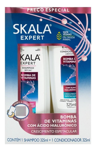 Kit Shampoo Acondicionador Bomba De Vitamina Skala 325ml C/u