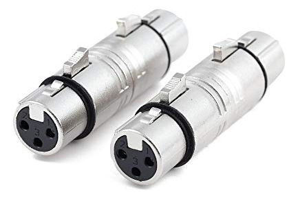 Adaptador Xlr Hembra A Hembra 3 Pines, 2-pack, Cambiador De