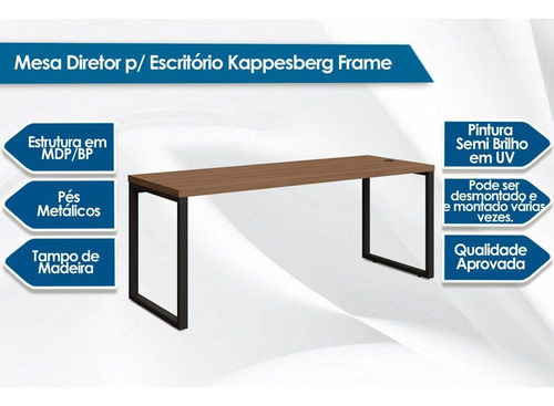 Mesa Diretor Escritório Industrial F190 Munique - Kappesberg