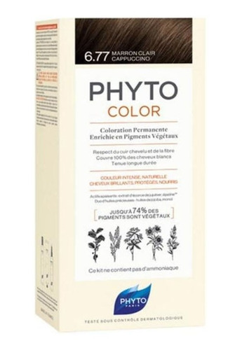 Phytocolor 6.77 Marrón Claro Capuchino - Phyto Kit