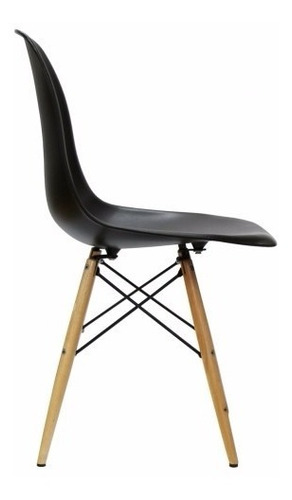 Cadeira Eiffel Charles Eames Polipropileno Preto.