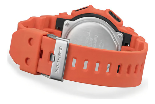 Reloj Casio Hombre Gd-010-4 Ts Correa Naranja Bisel Naranja Fondo Negro