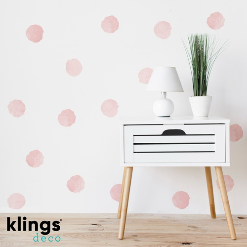 Imagen 1 de 1 de Vinilos Decorativos Lunares Machas Pintura Acurela Rosa