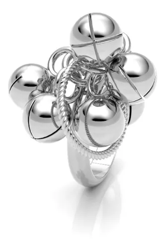 Cascabel de plata con anillos de salto cascabeles pequeños de