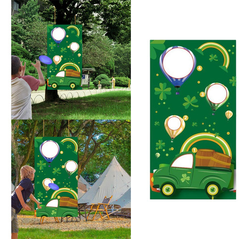 Decoración De Bandera De Juego De Lanzamiento Coche Verde