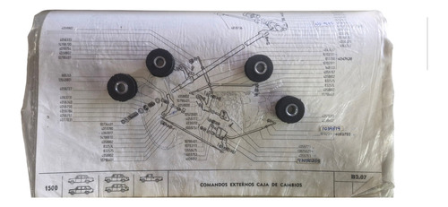 Fiat 1500 Kit Bujes De Palanca Cambios Juego X4 Unidades