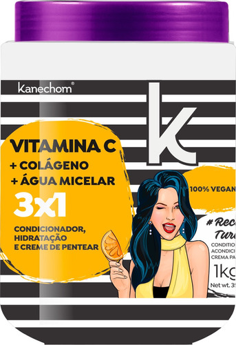Kanechom Máscara Condicionante Vitamina C Reconstrução 1kg