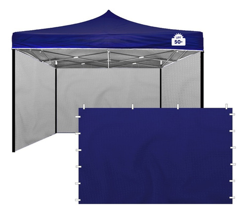 Pared Para Gazebo De 3 X 3 Mts Interior Aluminizado 1 Unidad Color Azul