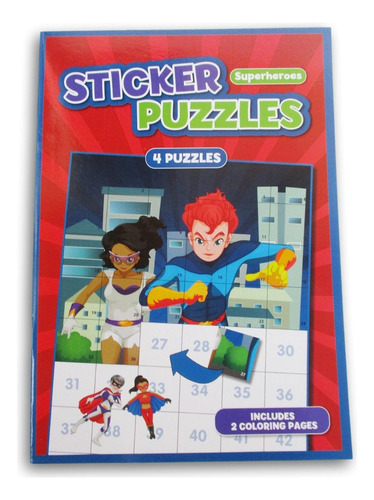 Superheroes: Sticker Puzzles Rompecabezas Con Pegatinas