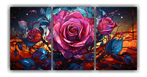 Tres Canvas Hermoso Simbólicos Luminosidad 50x75cm