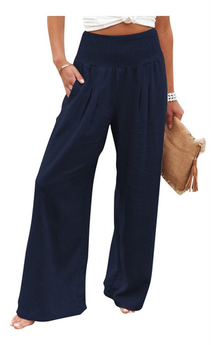 Pantalon Casual Para Mujer Bolsa Papel Cintura Elastica