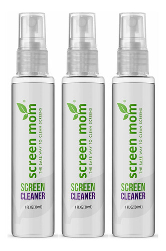 Screen Mom Spray Limpiador De Pantalla De 1 Oz, Paquete De 3