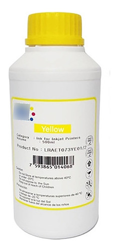 Tinta Ati Yellow Para Epson... Envase De  Medio Litro