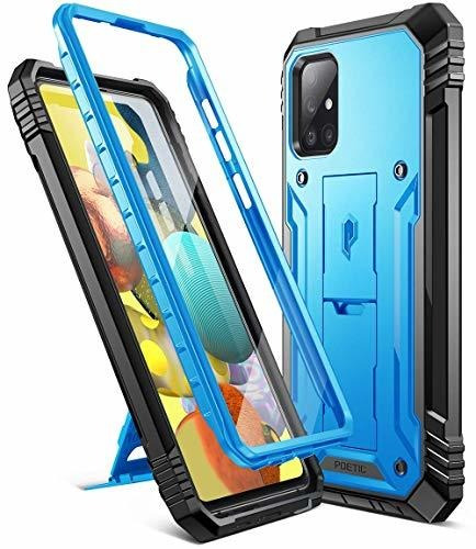 Funda Para Galaxy A51 5g Color Azul Y Protector De Pantalla