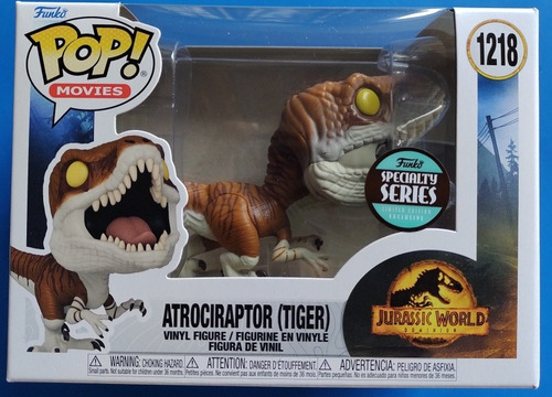 Imagen 3 de 3 de Funko Pop Jurassic World Dominion Atrociraptor Tiger