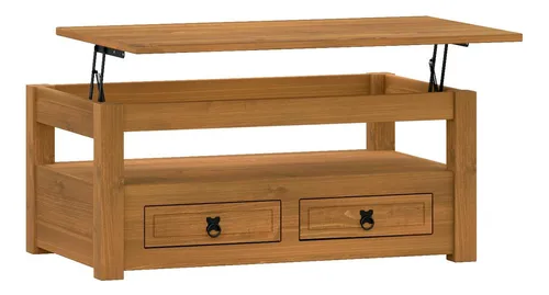 Mesa Ratona - Auxiliar -linea Mexicana Madera Maciza Color Rústico