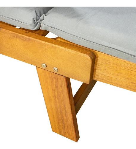 Sofá Cama Convertible Para Exteriores Elegante Bossa Lassi Color Marrón Liso