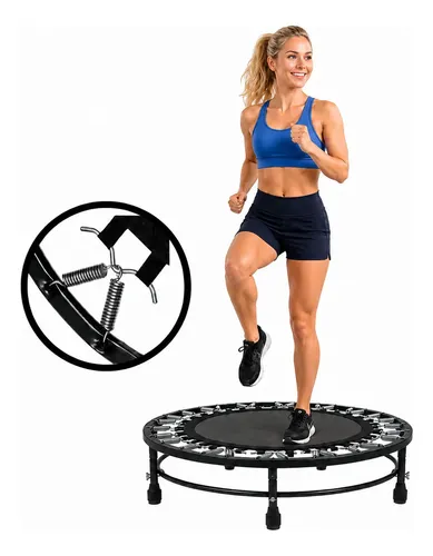 Jump Cama Elastica Academia Profissional Aro Reforço 180kg Preto