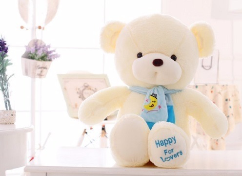 Ursinho Urso Azul Lindo Presente Decoração Quarto Bebê Neném