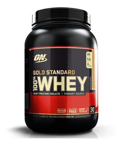 Whey Gold Standard 100% 907 g en Optimum + Coqueteleira On
