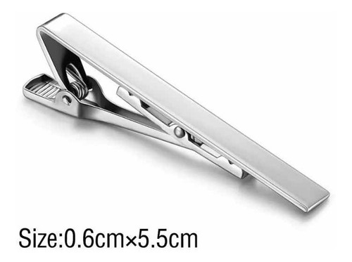 Imagen 3 de 4 de Pack 3 Clip Sujeta Corbata Plateado Dorado Y Negro Metal
