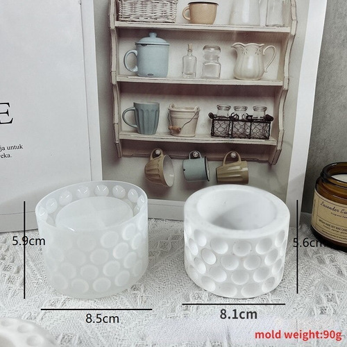 Imagen 3 de 3 de Molde Maceta Silicona Circular Sucuplantitas Jarcstore