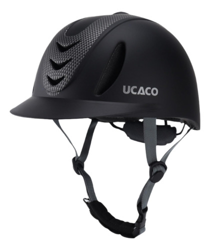 Casco Para Montar A Caballo, Gorro Flor De Carbono Negro