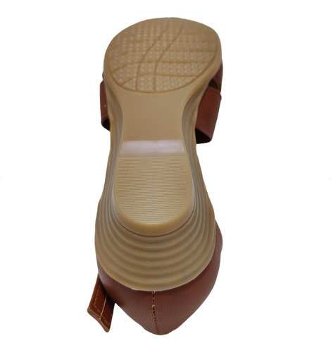 Imagen 5 de 9 de Zapato Huarache Tipo Piel Con Tacón Flat Mujer Empeine Alto