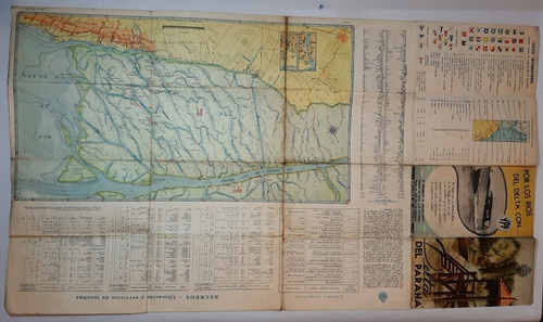 Imagen 5 de 6 de Antiguo Mapa Plano Delta Parana Lote X 2 Ro 1056