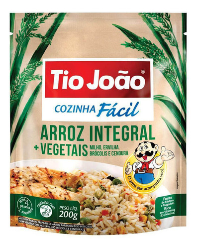 Tio João arroz integral com vegetais 200g