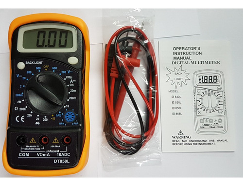 Multímetro Tester Digital Ac/dc Resistencia Diodo Dt850l
