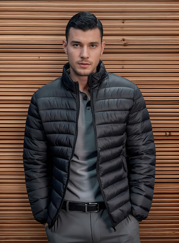 Jaqueta Masculina Casual Com Capuz Quente