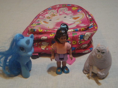 Muñecos Para Nena (x3) + Mochilita