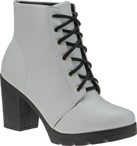 Imagem 1 de 4 de Bota Feminina Coturno Cano Curto Salto Grosso | S02vsp.cot