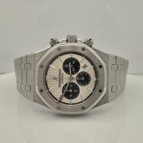 Audemars Piguet Royal Oak Chronograph Panda 41mm Completo Prateado Prateado Prata (Usado)