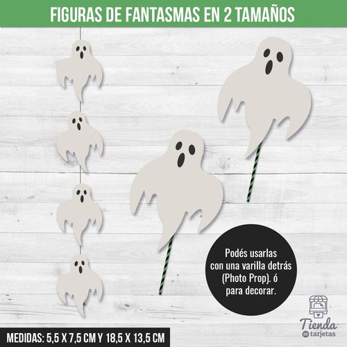 Imagen 8 de 8 de Kit Imprimible Halloween Noche Brujas Máscaras Photo Booth