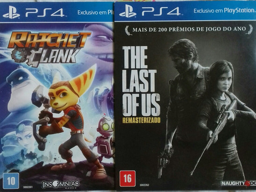 The Last Of Us/ Ratchet Clank Ps4 Midia Fisica.