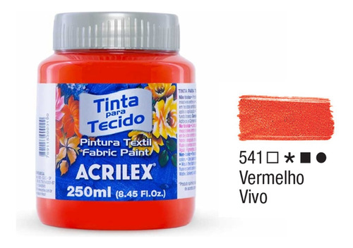 Tinta De Tecido Fosco Preto 520 Ou Branco 519 Acrilex 250ml