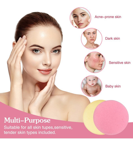 120 Piezas De Esponja Facial Comprimida, Esponja Limpiadora