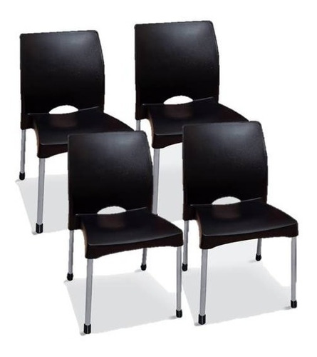 Silla Plastica Orlando P/metálicas X4 Unidades  Colombraro 