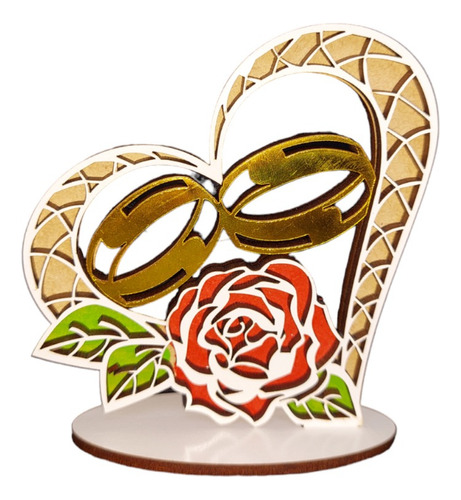 Combo 30 Souvenirs Corazon Alianza Novios Casamiento Boda
