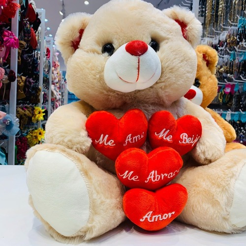 Urso De Pelúcia Grande Me Ame Me Beije Me Abrace 7107 Fizzy