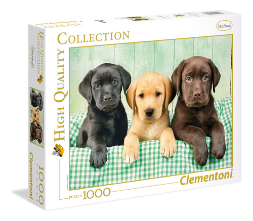 Rompecabezas Cachorros Labrador 1000pz Clementoni