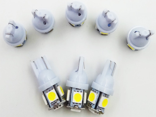 Imagem 2 de 7 de Par Lâmpada T10 Led Branca Pingo Luz 6000k Alta Durabilidade