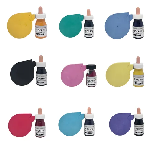 Colorantes Líquidos Para Ecocryl 25g Kit X 9 Colores