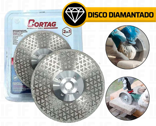 Disco Corte E Desbaste Diamantado 125mm Rosca M14 Cortag